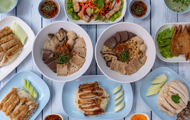 Thai Food Mixed Dishes Set - Khao Man Ghai etc