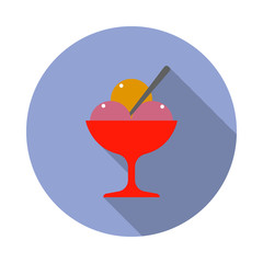 ice-cream in cup colored illustration. Element of colored food icon for mobile concept and web apps. Detailed ice-cream in cup icon can be used for web and mobile long shadow icon