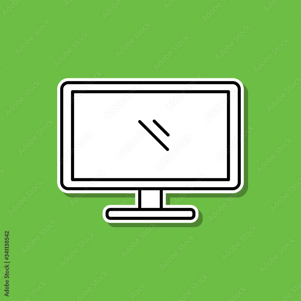 Poster computer skills sticker icon. simple thin line, outline vector of cv icons for ui and ux, website or