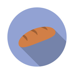 bread colored illustration. Element of colored food icon for mobile concept and web apps. Detailed bread icon can be used for web and mobile long shadow icon