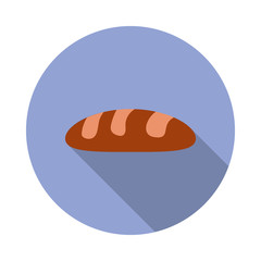 loaf of bread colored illustration. Element of colored food icon for mobile concept and web apps. Detailed loaf of bread icon can be used for web and mobile long shadow icon