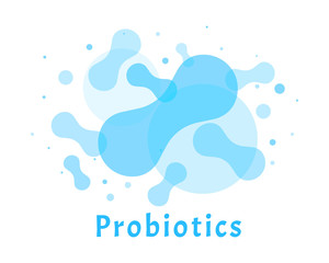 Probiotics bacteria logo.