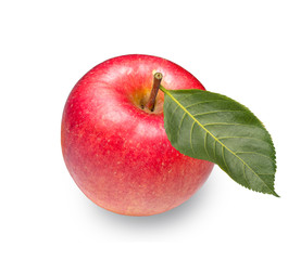 Aomori apple isolated on white background,Red Japanese San-Fuji apple (grown In Aomori prefecture) (With clipping path)