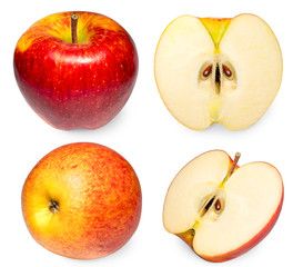 Red Envy Apple isolated on white background, Scilate apple that cross between Royal Gala and Braeburn, is grown in New Zealand (With clipping path)