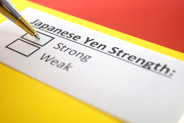 One person is answering question about strength of Japanese Yen.