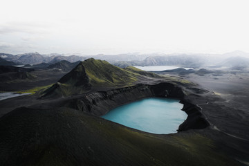 Blue lake in Iceland in Iceland