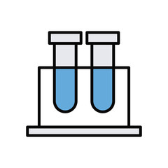 tubes test line and fill style icon