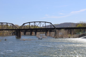 Train track/trestle over Delaware River