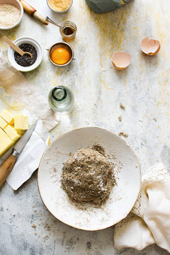 Baking Ingredients Flatlay