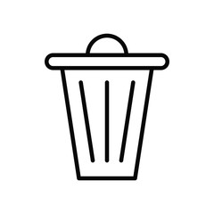 waste bin line style icon
