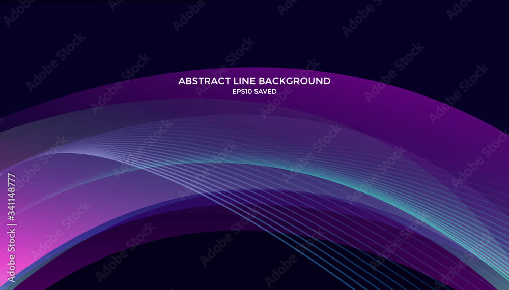 Wall mural wavy line background, abstract line pattern