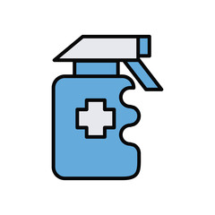 Fototapeta premium spray bottle medical product line and fill style