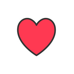 Heart vector icon. Symbol of love.