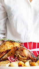 Roasted turkey and potatoes