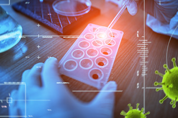 sample plates with blood