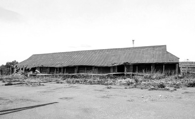 old wooden barn abandoned business