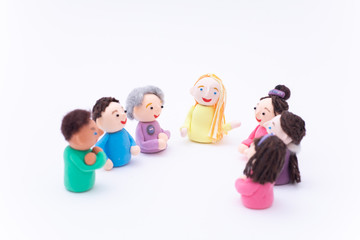 手作り紙粘土人形　英会話教室　国際交流　グローバルコミュニケーション