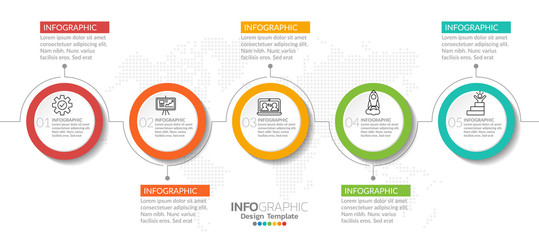 Infographic elements with icon and option.