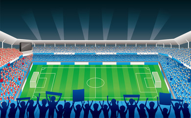 満員のサッカースタジアム © モンキチ