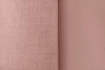 Fototapeta premium Weaved pink linen fabric