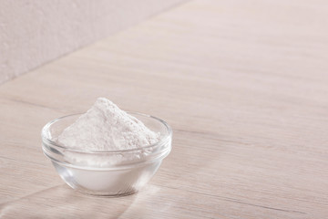 Baking soda (Sodium bicarbonate) Text space