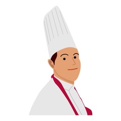 Young professional chefs. Culinary chefs. Design vector flat illustration