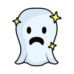 ghost floating comic character icon