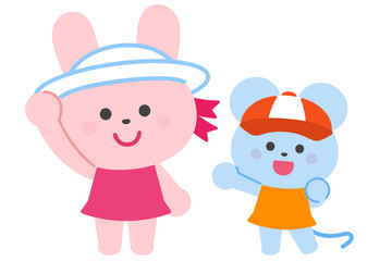 Prevention of heat stroke / Wear a hat / Rabbit and mouse