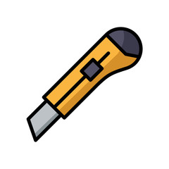 cutter knife - stationery icon vector design template