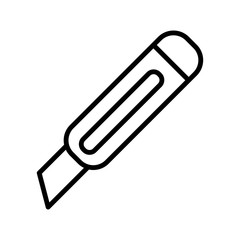 cutter knife - stationery icon vector design template