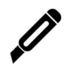 cutter knife - stationery icon vector design template