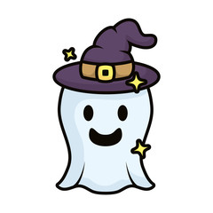 ghost with witch hat magic sorcery