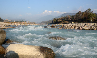 The Himalayan ice melt river
