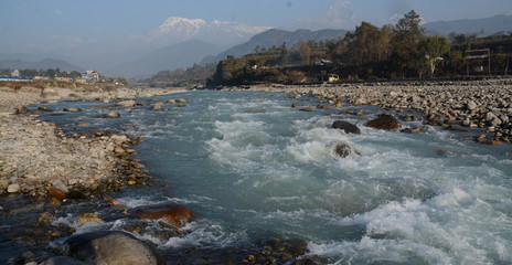 The Himalayan ice melt river