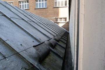 old zinc roof