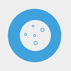 full moon icon vector illustration and symbol for website and graphic design