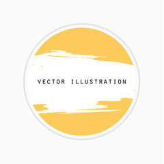 Grunge stamp mockup. Distressed ink style circle mark texture for your design.