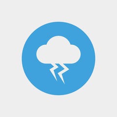 lightning cloud icon vector illustration and symbol for website and graphic design