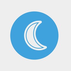 moon icon vector illustration and symbol for website and graphic design