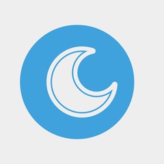 moon night icon vector illustration and symbol for website and graphic design