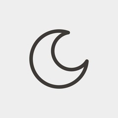 moon night icon vector illustration and symbol for website and graphic design