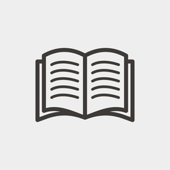 open book icon vector illustration and symbol for website and graphic design