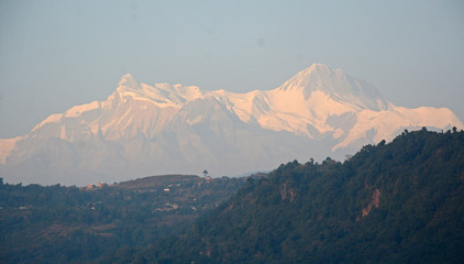 the beautiful Himalayan landscape in nepal