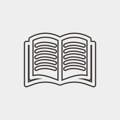 open book icon vector illustration and symbol for website and graphic design