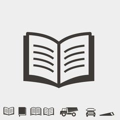 open book read icon vector illustration and symbol for website and graphic design