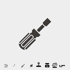 Fototapeta premium screw driver icon vector illustration and symbol for website and graphic design