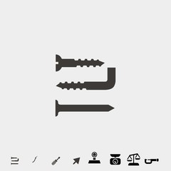 screws icon vector illustration and symbol for website and graphic design