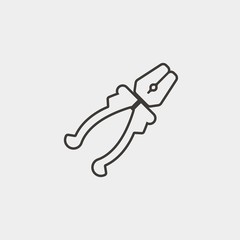 spliers tool icon vector illustration and symbol for website and graphic design