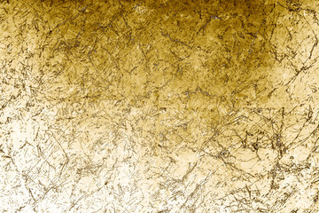 Gold paint on a rough background