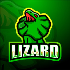 Lizard mascot esport logo design © frescostudio